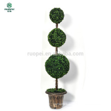 Árbol de bolas de topiario artificial en maceta de Yiwu para la decoración del jardín de su casa